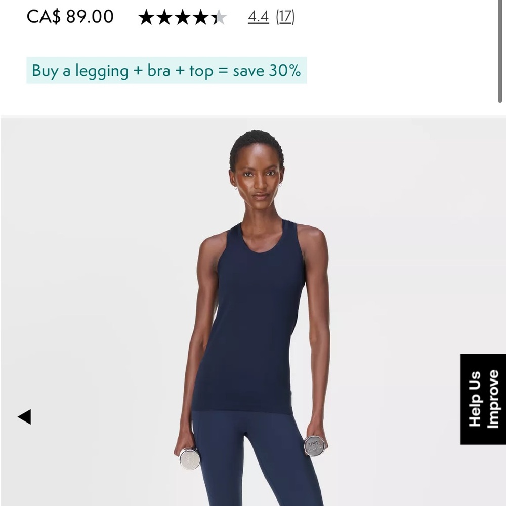 Sweaty Betty Royal Blue Tank Top
